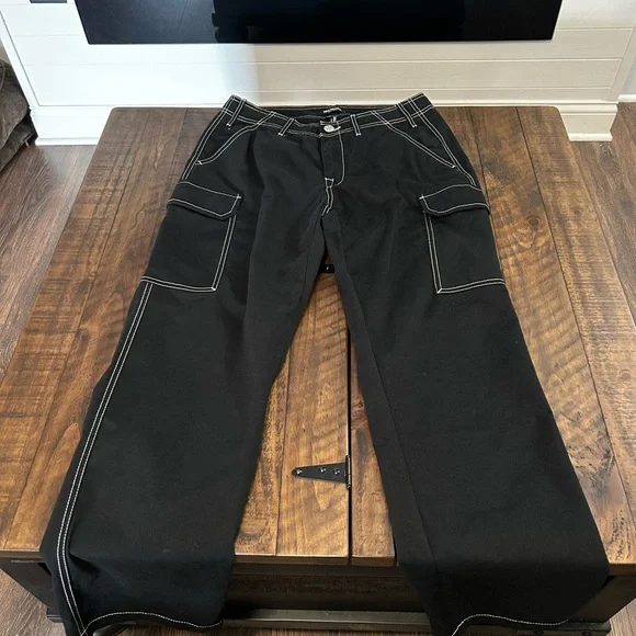 True Religion Jeans Ricky Relaxed Straight Mens 31x32 Black Flap